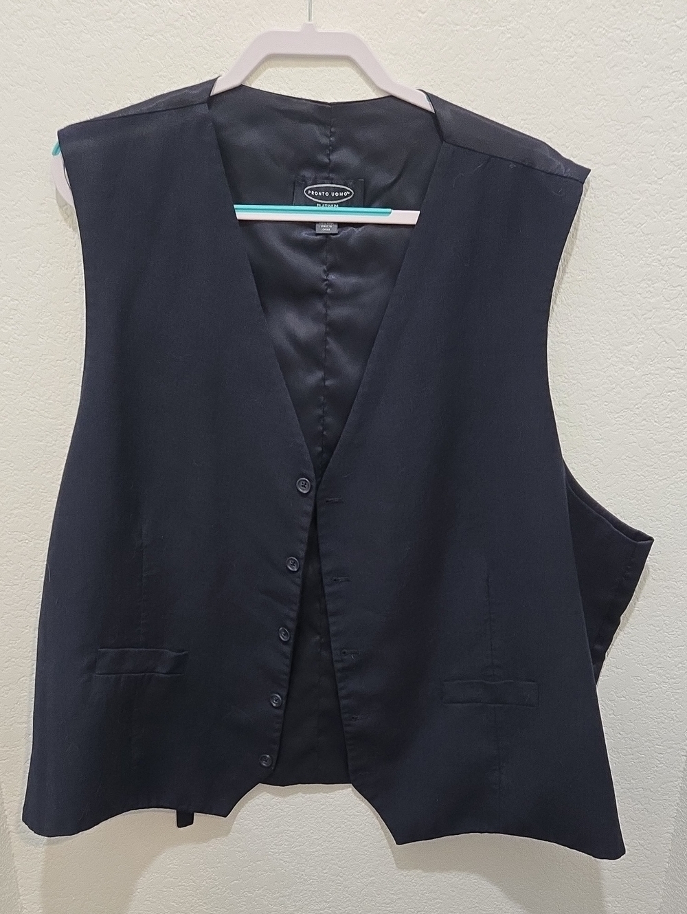 Pronto Uomo Navy Tailored Men's Vest
